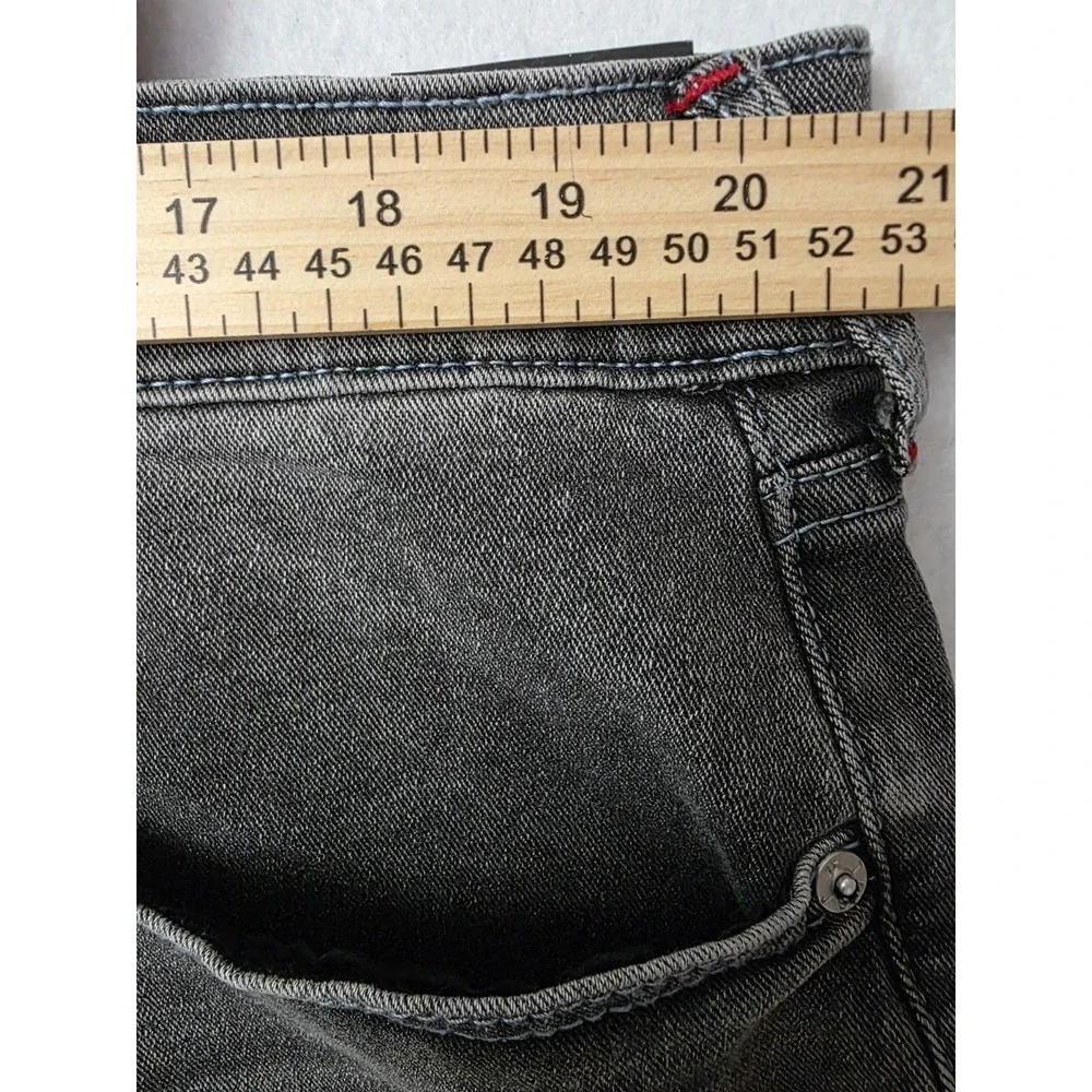 True Religion Men's Ricky SN Flap Straight Jeans in a grey phantom wash 40x34